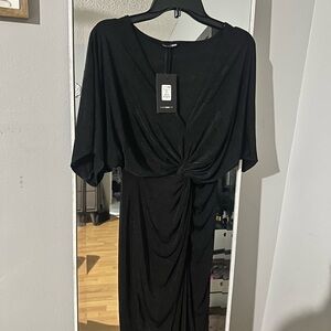 Fashion Nova Black Midi Dress